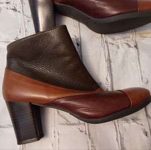 PEDRO MIRALLES FALL COLORED LEATHER ANKLE BOOTS SZ 38